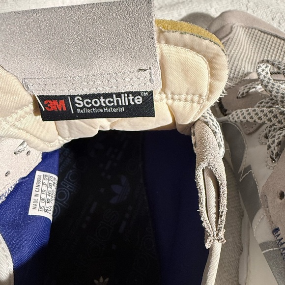 Adidas 3M Scotchlite Reflective Gray and Cream Sneakers - Picture 4 of 5
